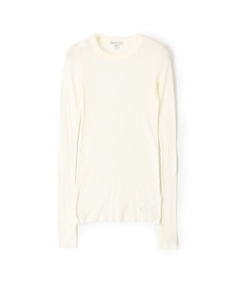 JAMES PERSE「コットンカシミヤブレンドリブ ロングスリーブプルオーバー WVA3939」|Tシャツ・カットソー|13 ライトグレー
