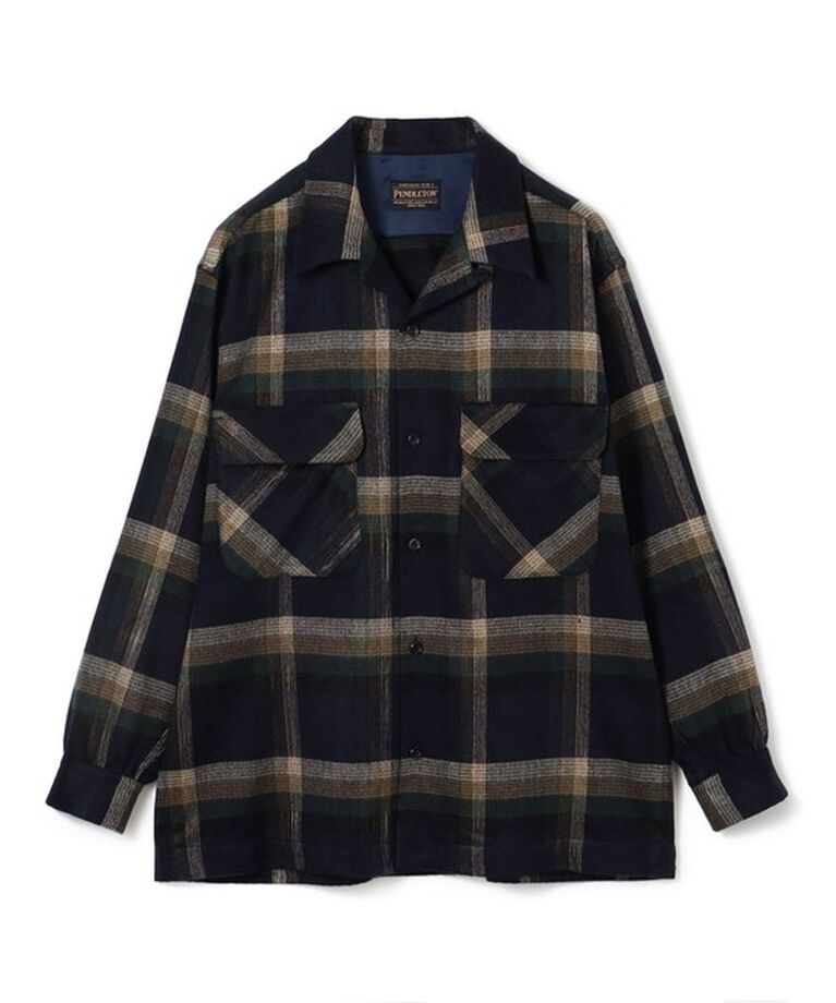 TOMORROWLAND MENS「【別注】PENDLETON シルクシャギー ボードシャツ」|シャツ・ブラウス|68 ネイビー系