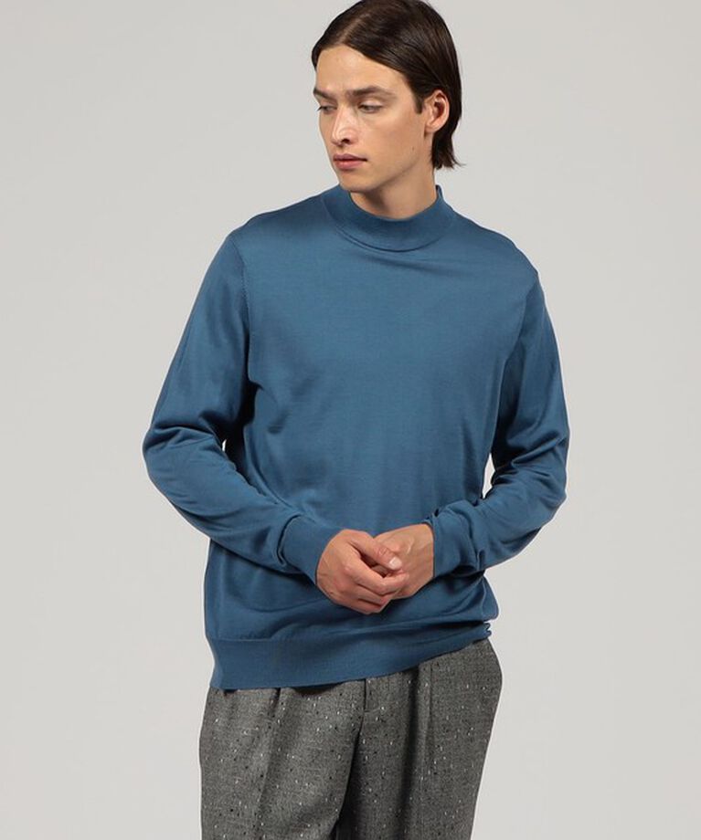 TOMORROWLAND MENS「TOMORROWLAND tricot スーパーファインメリノウール モックネックプルオーバー」|ニット・セーター|
