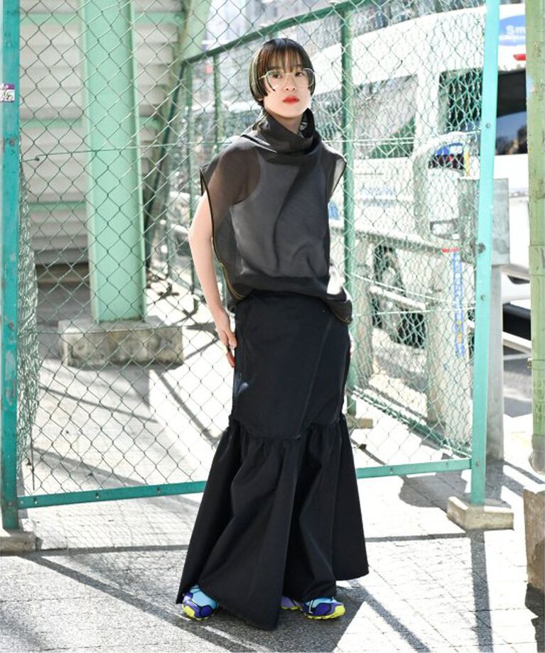  「HEM FLARE GABA スカート」|スカート|