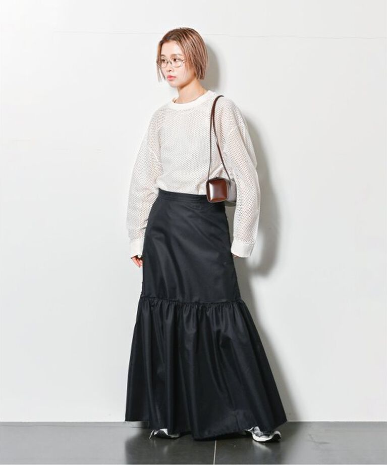  「HEM FLARE GABA スカート」|スカート|