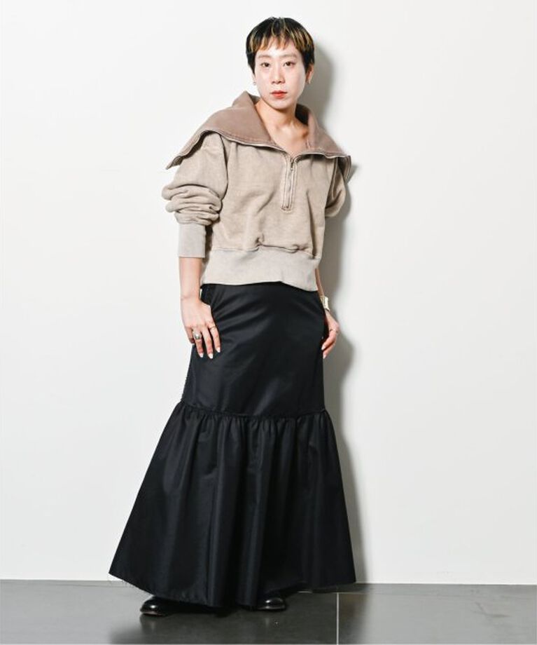  「HEM FLARE GABA スカート」|スカート|