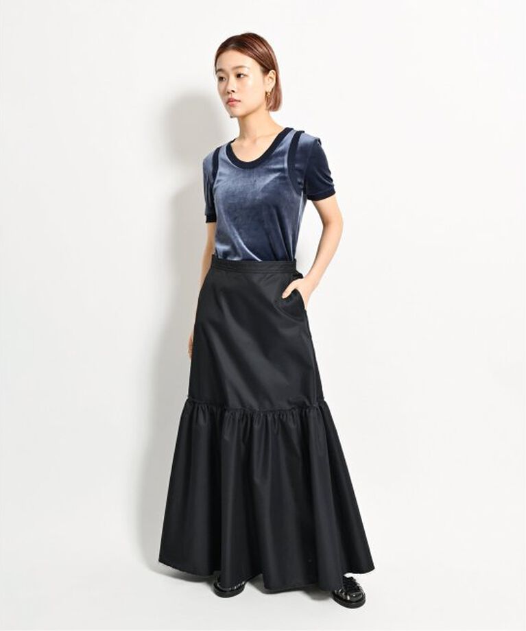  「HEM FLARE GABA スカート」|スカート|