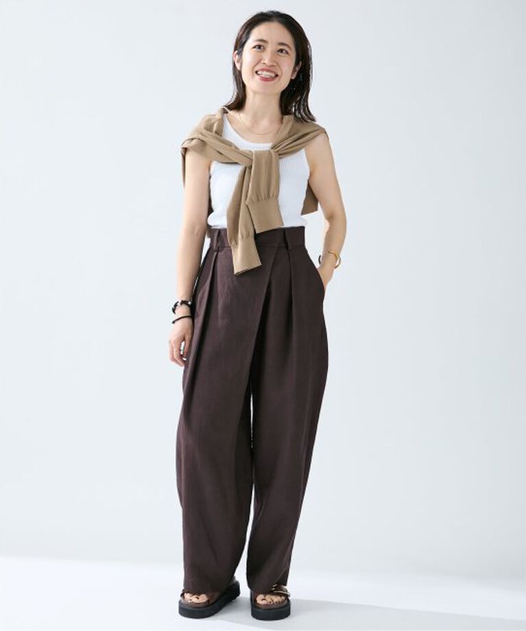 VERMEIL par iena「オーバークロスタックパンツ」|その他|