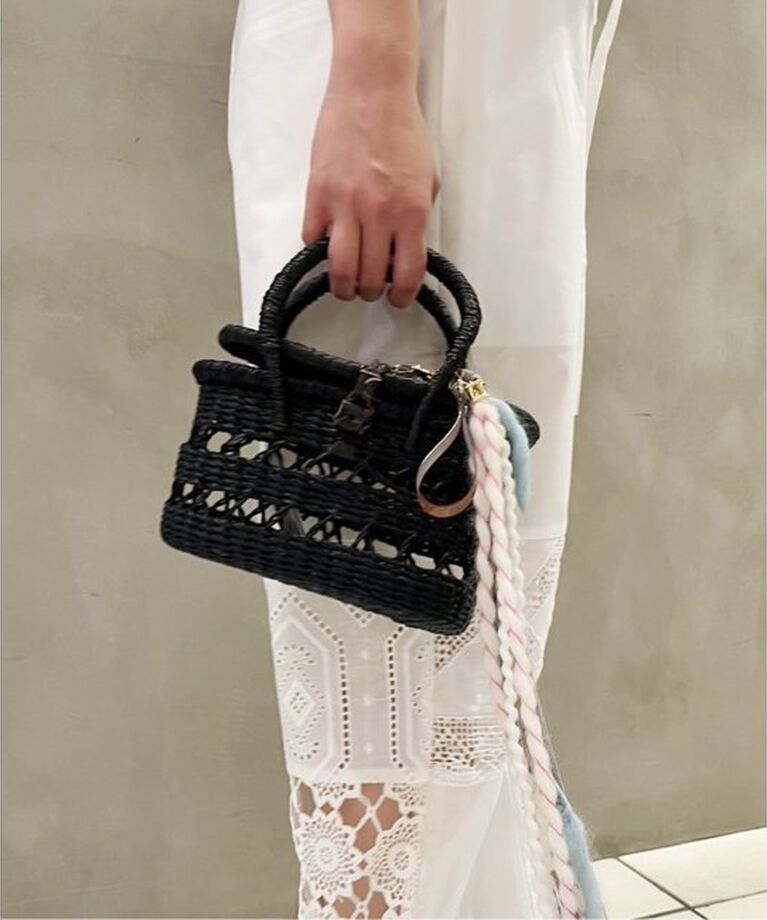 IENA LA BOUCLE「《追加予約》LA BOUCLE lunch かごバッグ2」|かごバッグ|ブラック