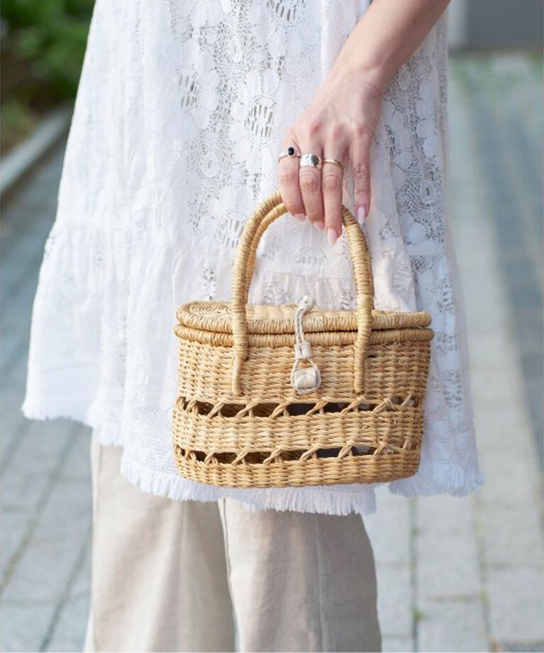 IENA LA BOUCLE「《追加予約》LA BOUCLE lunch かごバッグ2」|かごバッグ|