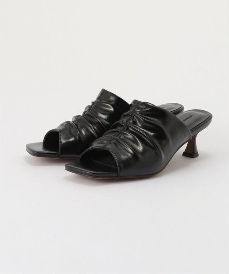 Oriens JOURNAL STANDARD「【LE VERNIS/ル・ベルニ】 Gather square mules 244-211 303」|サンダル|ブラック