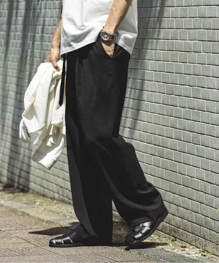 JOURNAL STANDARD relume「TECH バスケット ウォッシャブル メイクワイドスラックス」|スラックス|