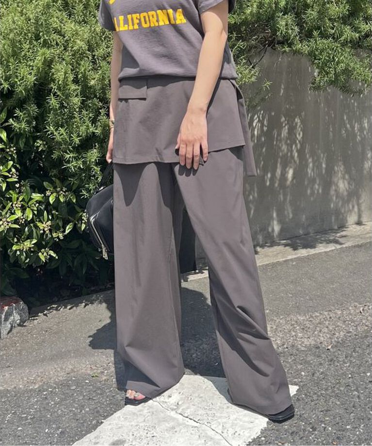 JOURNAL STANDARD「【＆FUNCTION】【接触冷感/撥水】ナイロンストレッチレイヤードパンツ」|その他|グレー