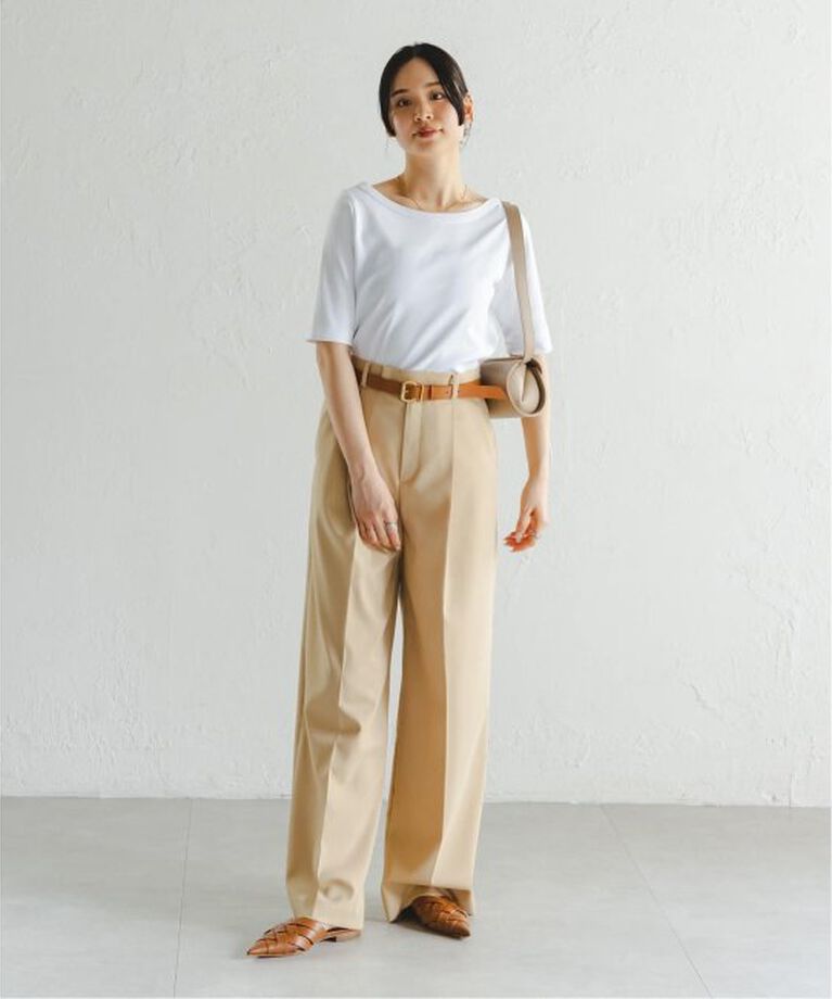 NOBLE「《追加》スビンコットンソフトスクエアーネックTシャツ」|Tシャツ・カットソー|