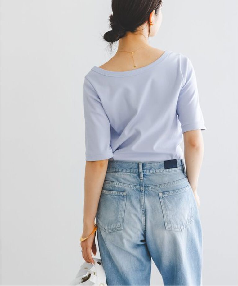 NOBLE「《追加》スビンコットンソフトスクエアーネックTシャツ」|Tシャツ・カットソー|