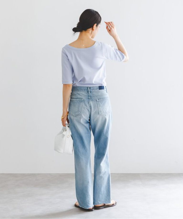 NOBLE「《追加》スビンコットンソフトスクエアーネックTシャツ」|Tシャツ・カットソー|