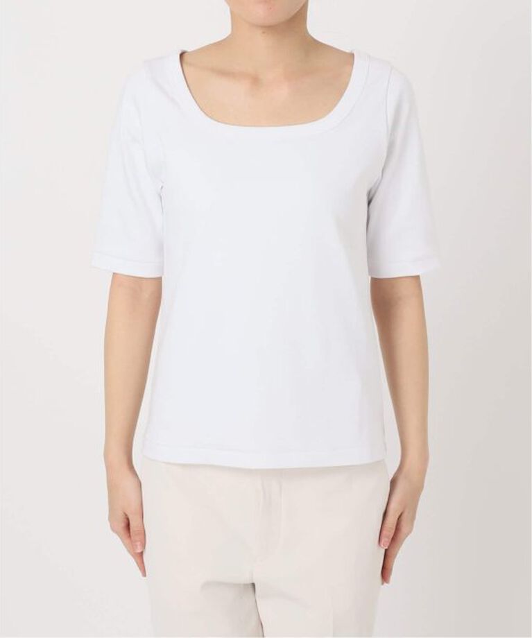 NOBLE「《追加》スビンコットンソフトスクエアーネックTシャツ」|Tシャツ・カットソー|