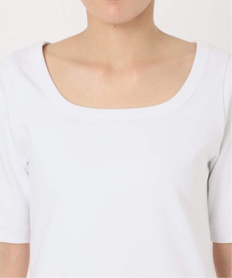 NOBLE「《追加》スビンコットンソフトスクエアーネックTシャツ」|Tシャツ・カットソー|