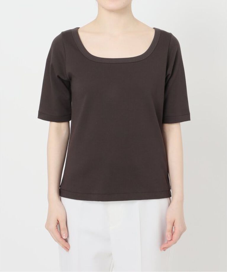 NOBLE「《追加》スビンコットンソフトスクエアーネックTシャツ」|Tシャツ・カットソー|