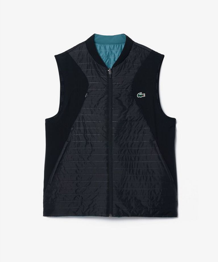 LACOSTE「リバーシブルパッデッドベスト」|ベスト・ジレ|ブラック