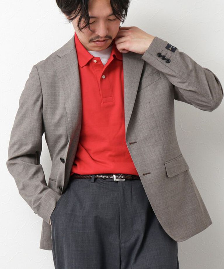 NOLLEY'S goodman「《ビジカジ対応》IMPORT FABRIC JACKET 25SS」|テーラードジャケット|ベージュ系その他