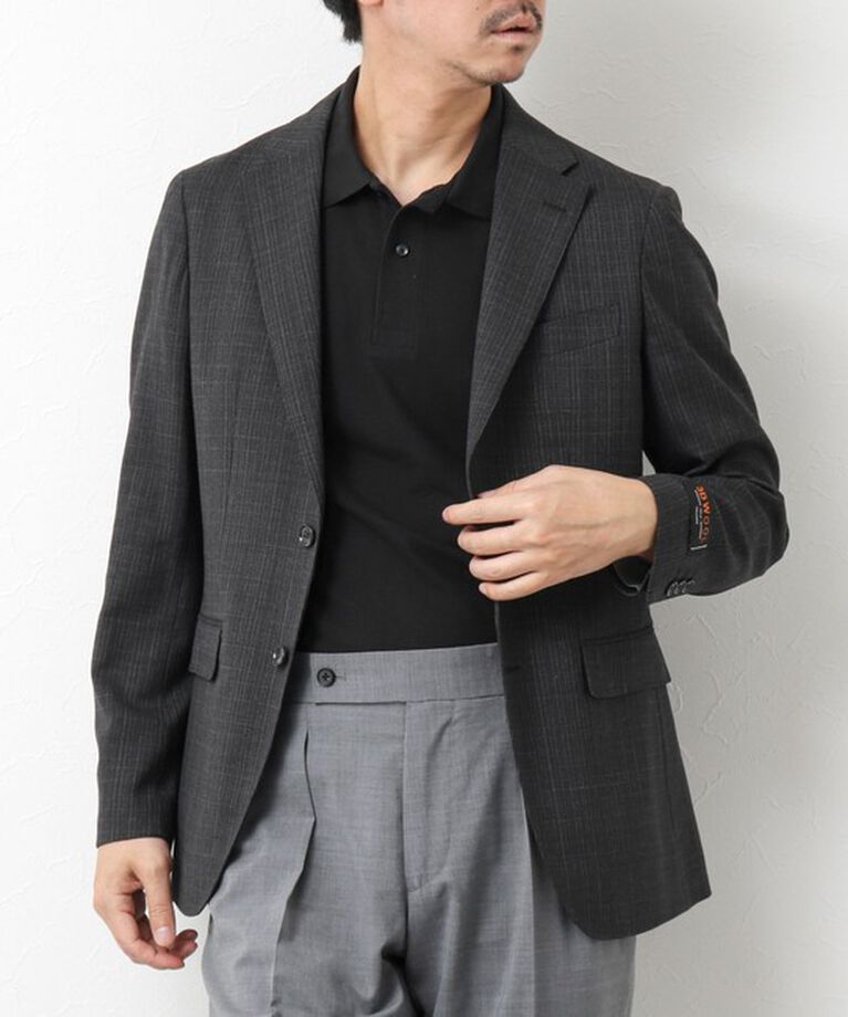 NOLLEY'S goodman「《ビジカジ対応》IMPORT FABRIC JACKET 25SS」|テーラードジャケット|チャコールグレー