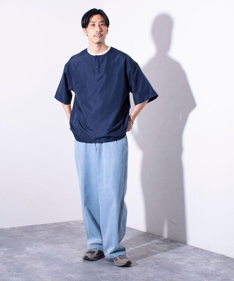 GLOSTER「【TAION/タイオン】別注 ミリタリー Ripstop ヘンリーネック 半袖Tシャツ ユニセックス」|Tシャツ・カットソー|