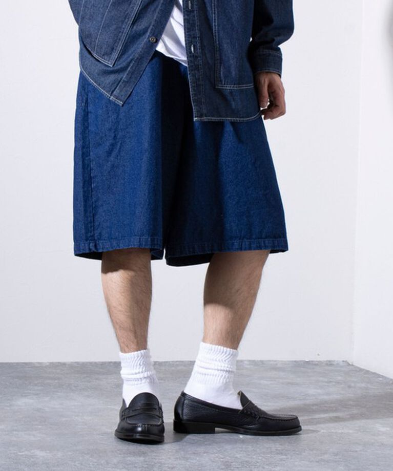 GLOSTER「【GLOSTER/グロスター】8オンスデニム ワイドショートパンツ ハーフパンツ」|その他|