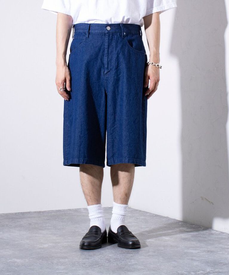 GLOSTER「【GLOSTER/グロスター】8オンスデニム ワイドショートパンツ ハーフパンツ」|その他|