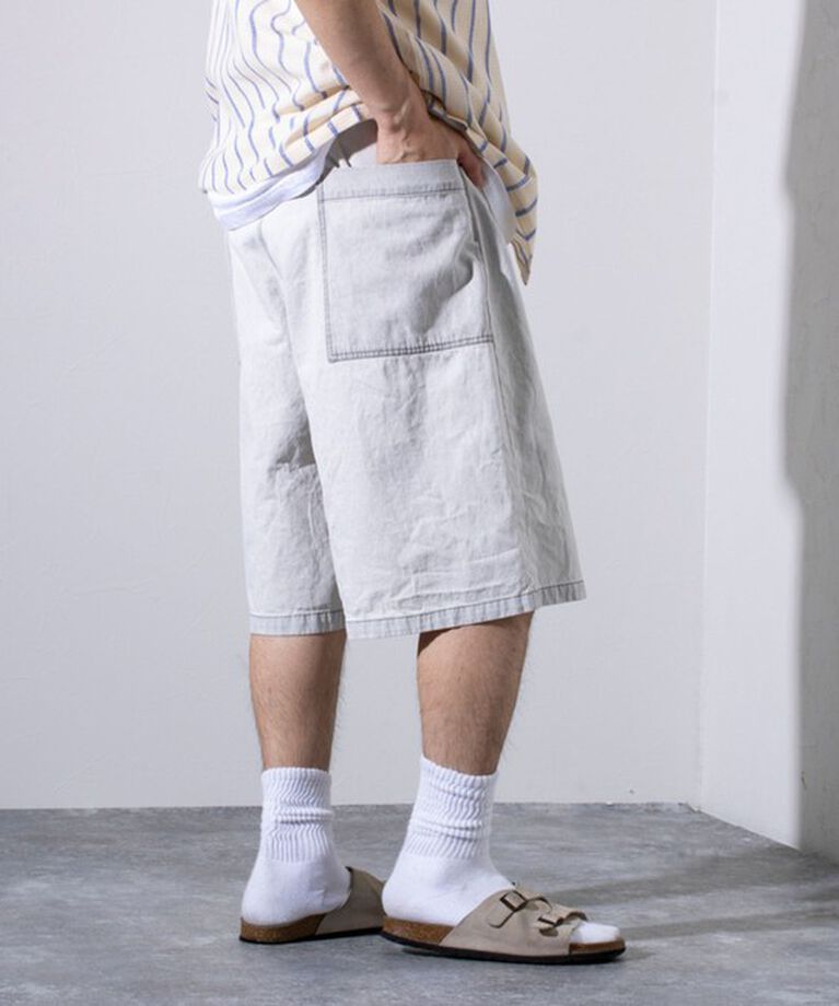 GLOSTER「【GLOSTER/グロスター】8オンスデニム ワイドショートパンツ ハーフパンツ」|その他|