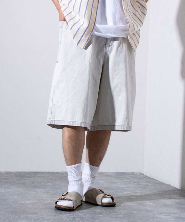 GLOSTER「【GLOSTER/グロスター】8オンスデニム ワイドショートパンツ ハーフパンツ」|その他|