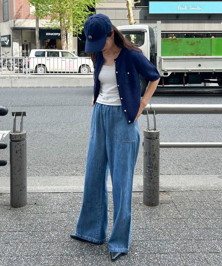 fredy emue「テープヤーン半袖ニットジャケット」|カーディガン|