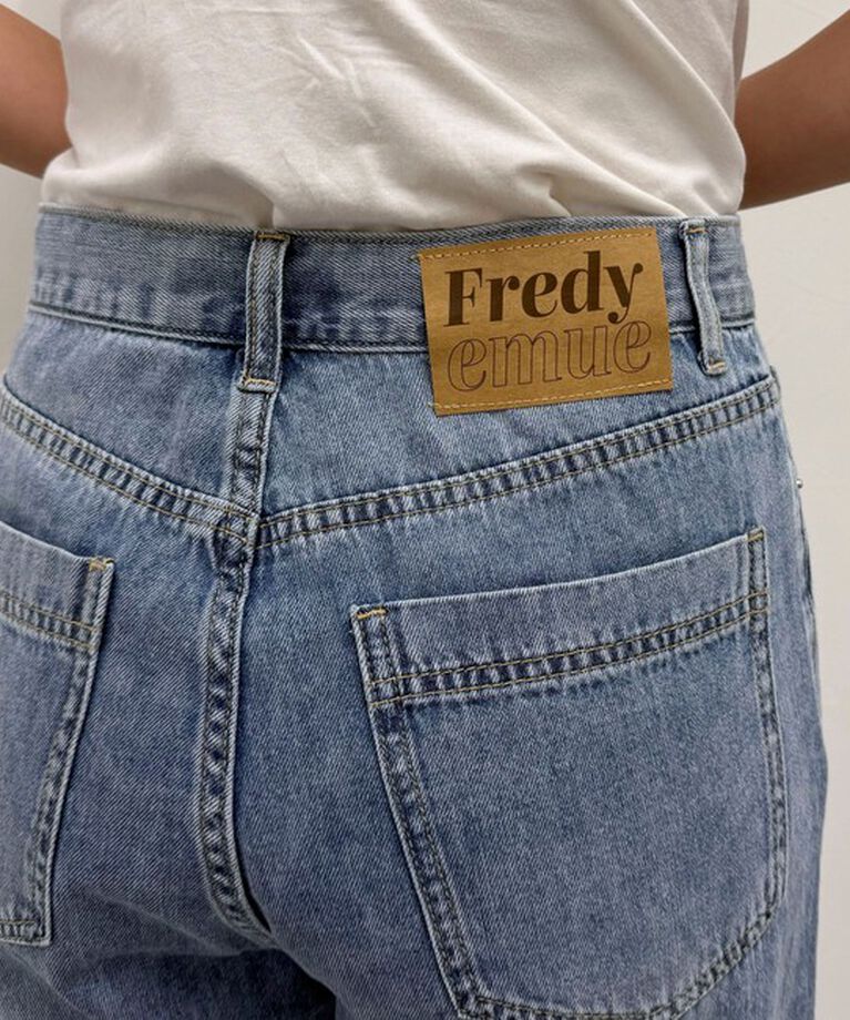 fredy emue「ドロストセミワイドデニムパンツ」|デニム|