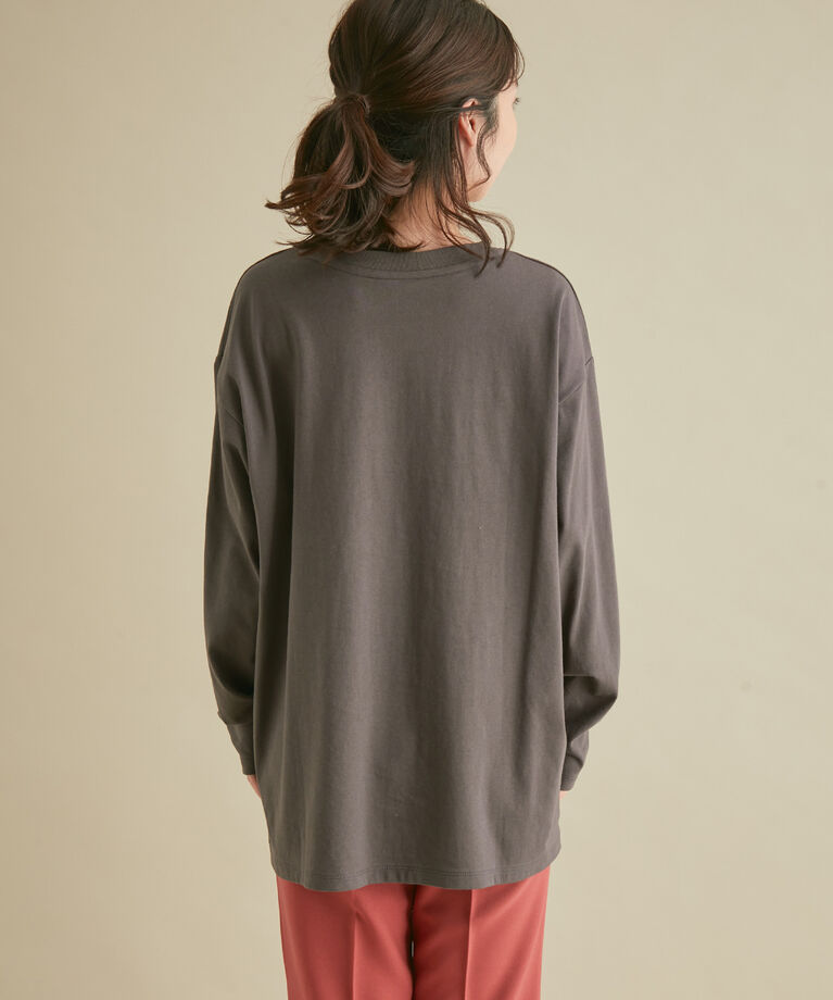 VIS「綿100%。トレンドに左右されないベーシック無地ロングTシャツ」|Tシャツ・カットソー|