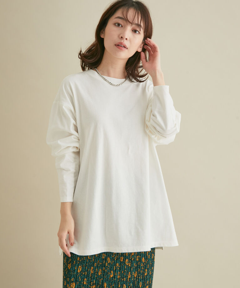 VIS「綿100%。トレンドに左右されないベーシック無地ロングTシャツ」|Tシャツ・カットソー|