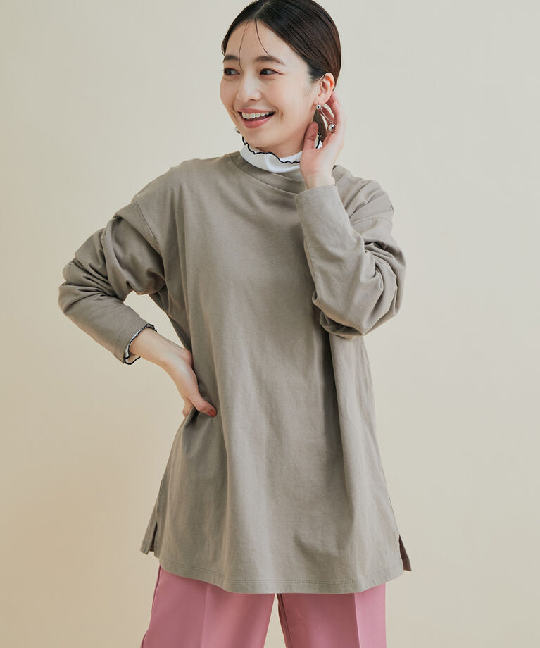 VIS「綿100%。トレンドに左右されないベーシック無地ロングTシャツ」|Tシャツ・カットソー|