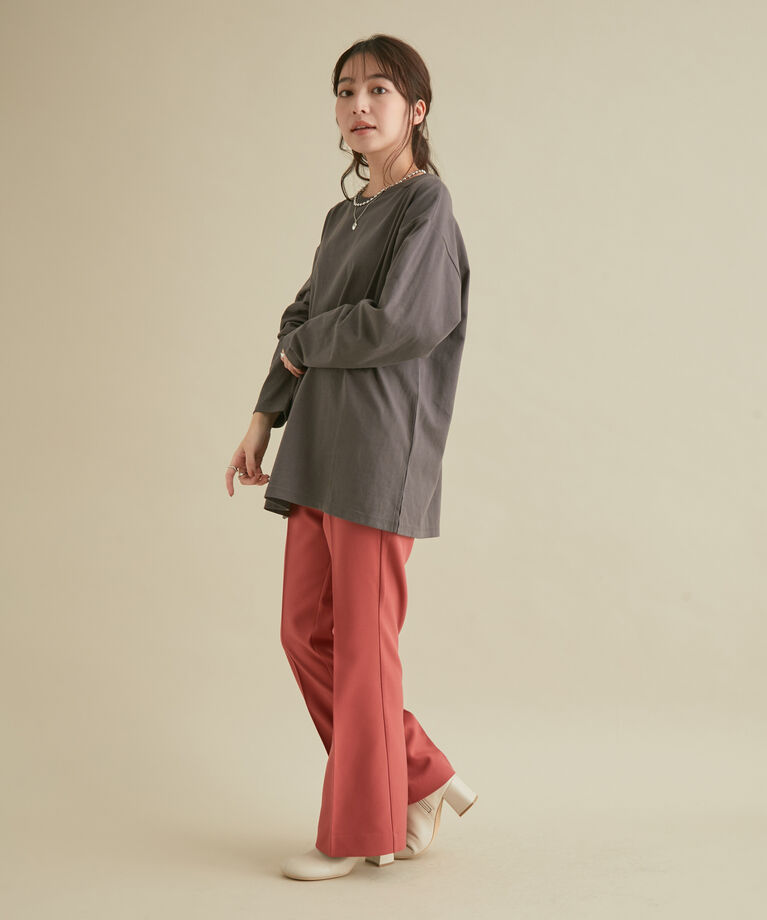 VIS「綿100%。トレンドに左右されないベーシック無地ロングTシャツ」|Tシャツ・カットソー|
