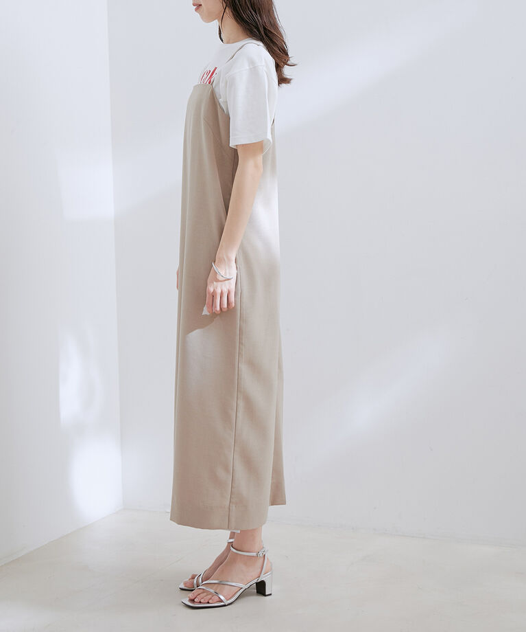 VIS「【洗える・接触冷感】美easyキャミワンピース【セットアップ対応】」|ワンピース|