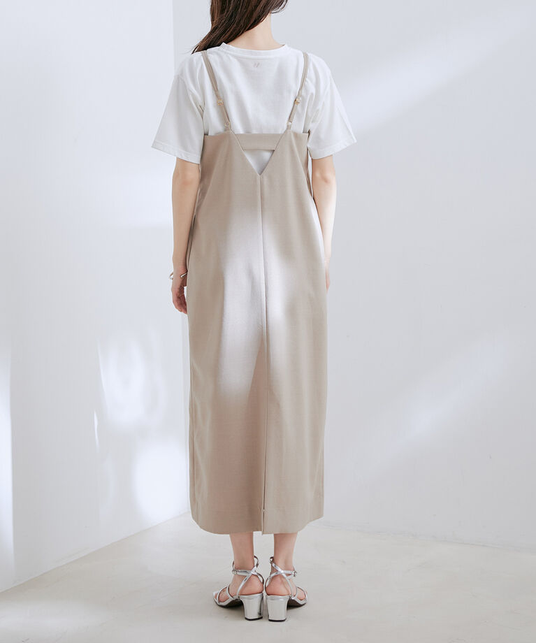 VIS「【洗える・接触冷感】美easyキャミワンピース【セットアップ対応】」|ワンピース|