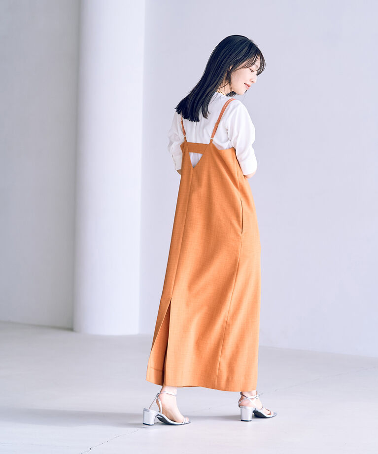 VIS「【洗える・接触冷感】美easyキャミワンピース【セットアップ対応】」|ワンピース|