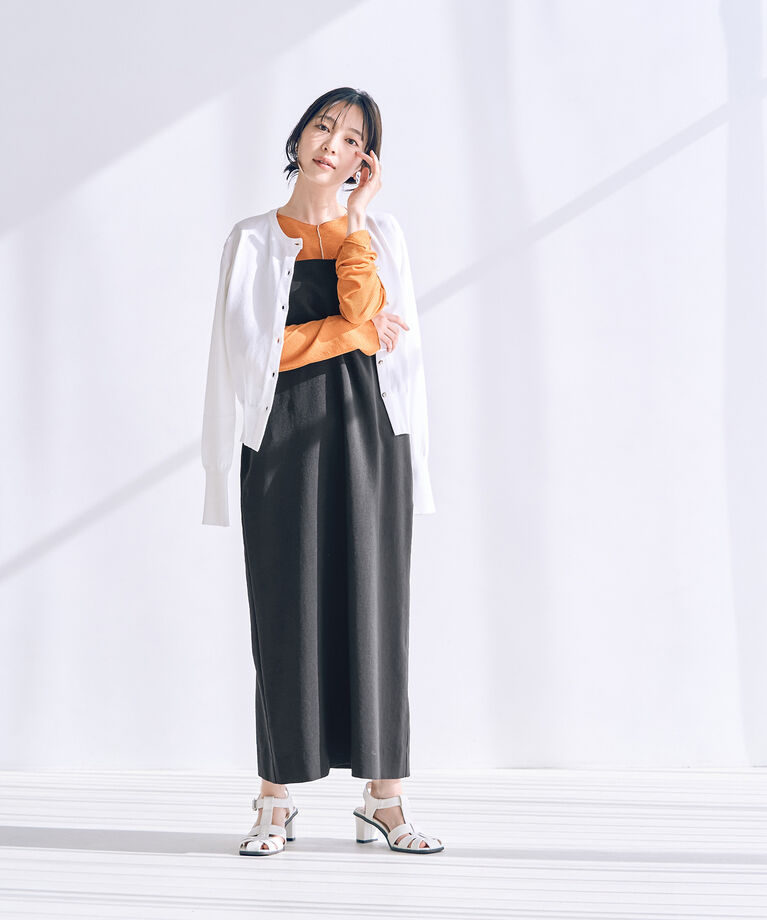 VIS「【洗える・接触冷感】美easyキャミワンピース【セットアップ対応】」|ワンピース|