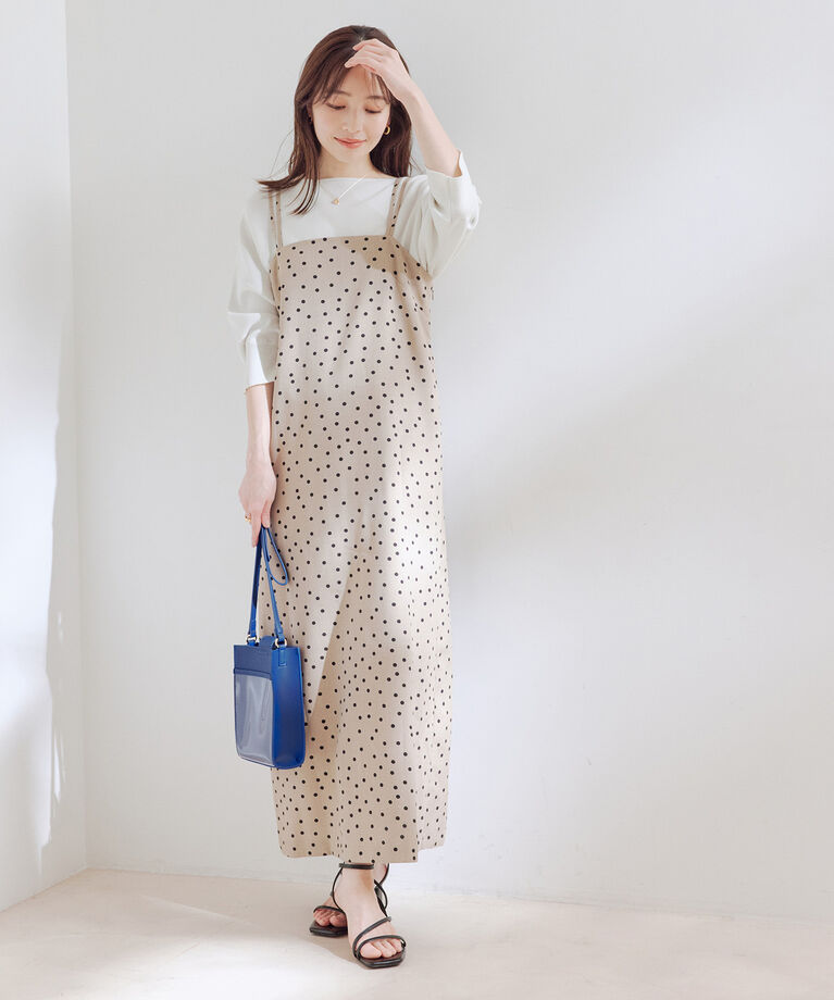 VIS「【洗える・接触冷感】美easyキャミワンピース【セットアップ対応】」|ワンピース|