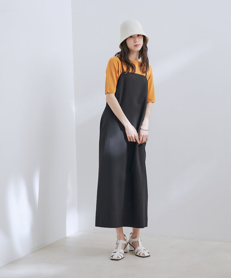 VIS「【洗える・接触冷感】美easyキャミワンピース【セットアップ対応】」|ワンピース|