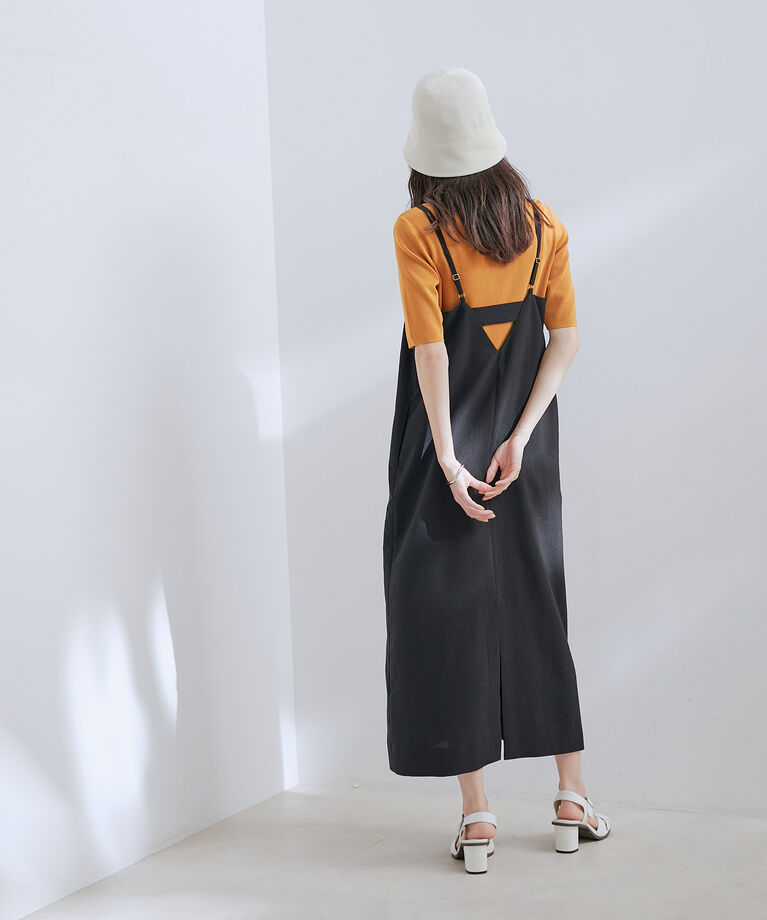 VIS「【洗える・接触冷感】美easyキャミワンピース【セットアップ対応】」|ワンピース|