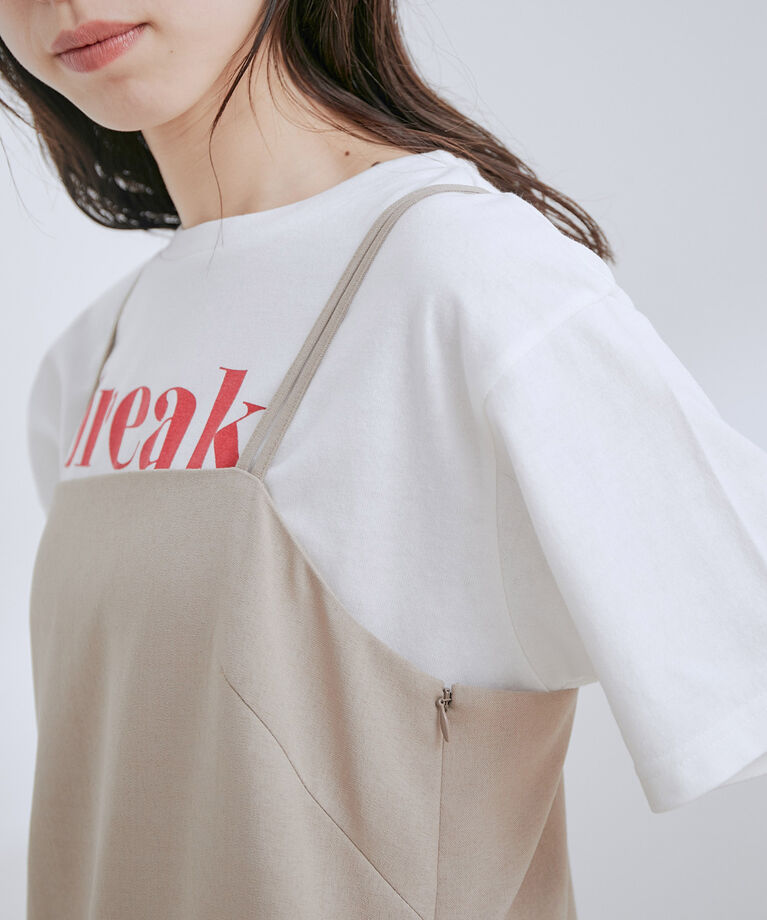 VIS「【洗える・接触冷感】美easyキャミワンピース【セットアップ対応】」|ワンピース|