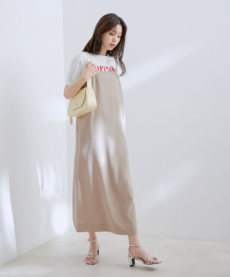VIS「【洗える・接触冷感】美easyキャミワンピース【セットアップ対応】」|ワンピース|