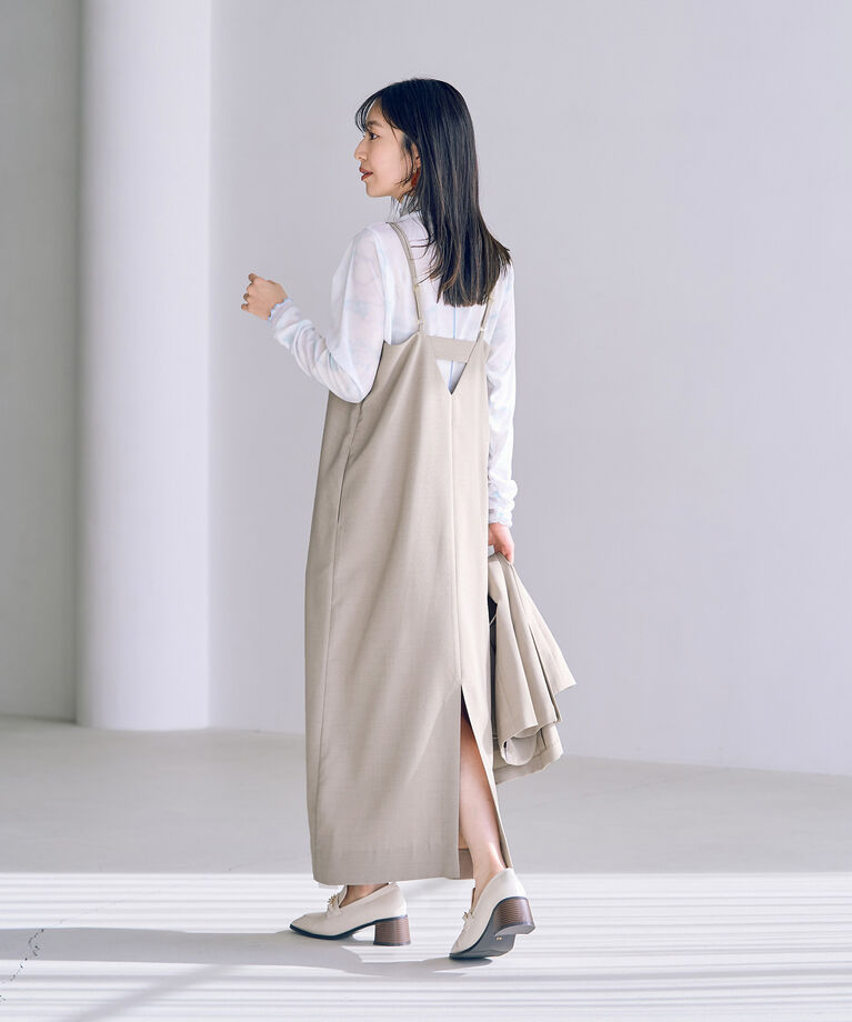 VIS「【洗える・接触冷感】美easyキャミワンピース【セットアップ対応】」|ワンピース|