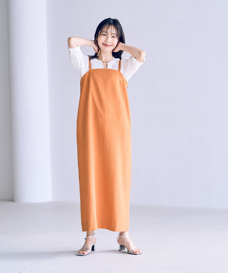 VIS「【洗える・接触冷感】美easyキャミワンピース【セットアップ対応】」|ワンピース|