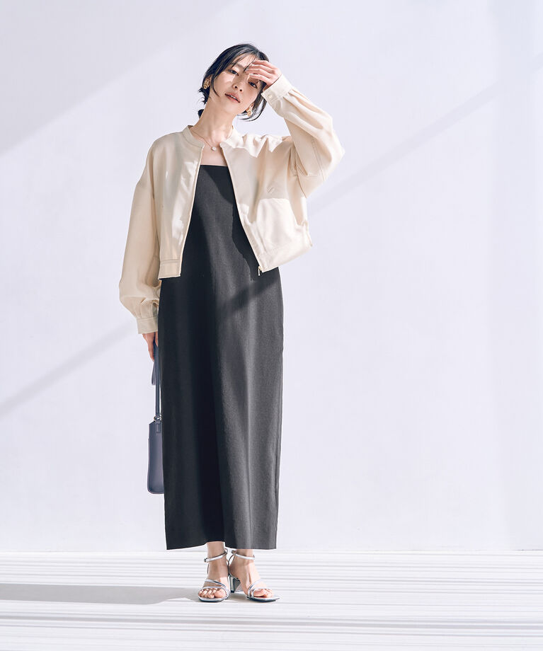 VIS「【洗える・接触冷感】美easyキャミワンピース【セットアップ対応】」|ワンピース|