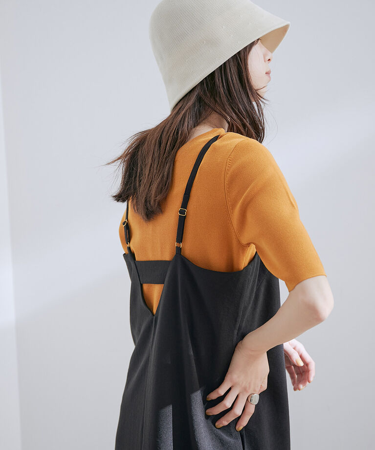 VIS「【洗える・接触冷感】美easyキャミワンピース【セットアップ対応】」|ワンピース|