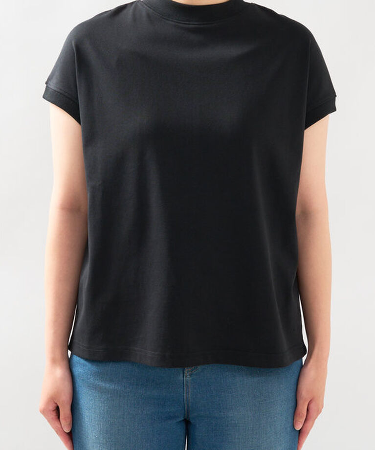  「《デイリーに活躍》モックネックプレーンT」|Tシャツ・カットソー|