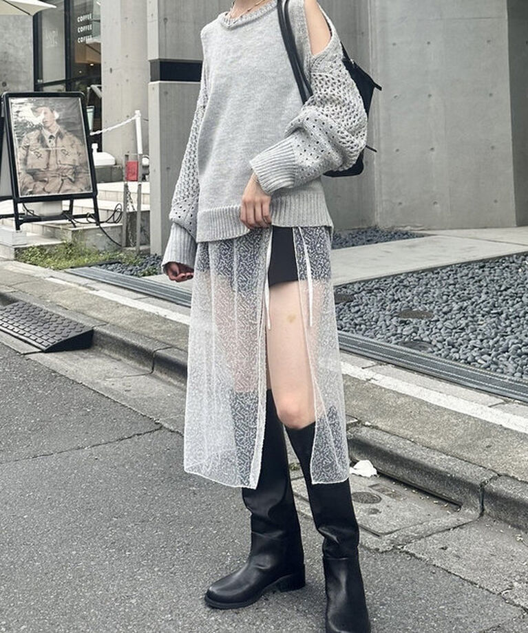 「ショルダースリットニット」|ニット・セーター|