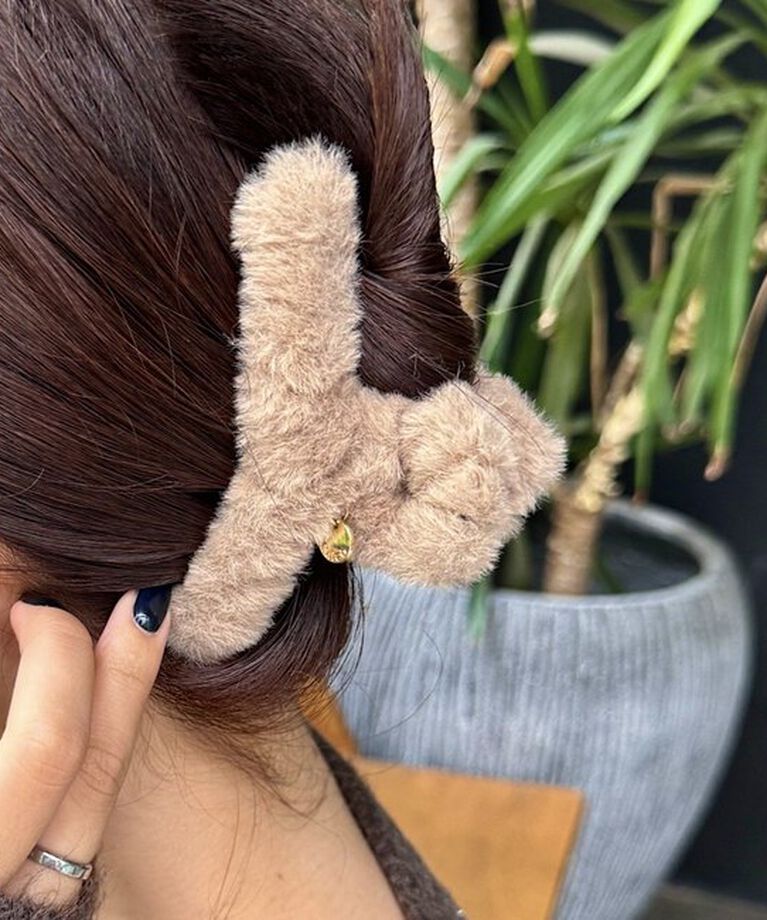 「【新色追加】ファーヘアクリップ」|その他|