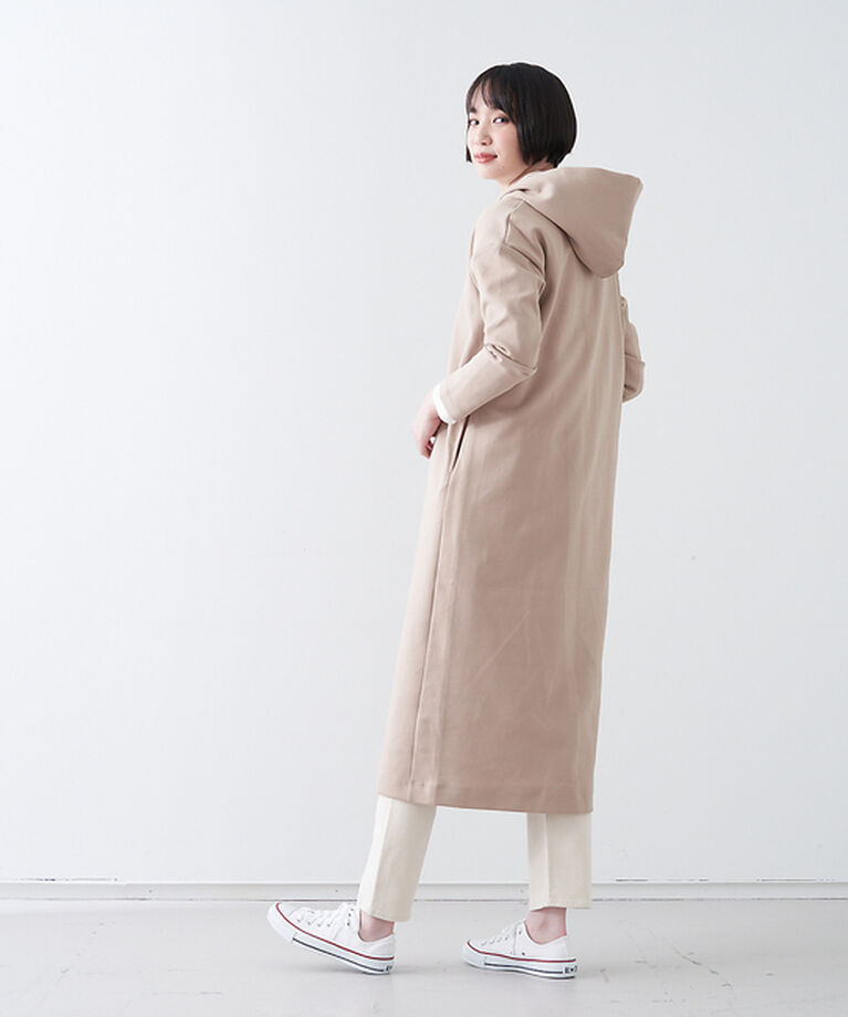 collex「ダンボールニット　パーカーロングワンピース」|ワンピース|グレージュ